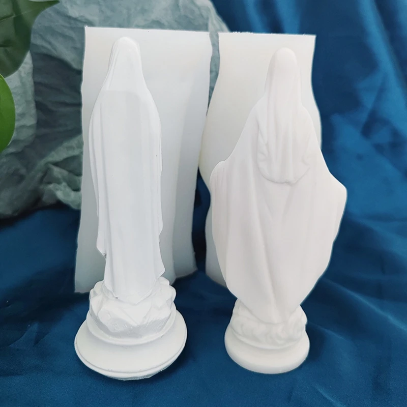 3D Prayer Soap Silicone Mold Virgin Mary Modeling Cake Plaster Statue Mold Drop shipping