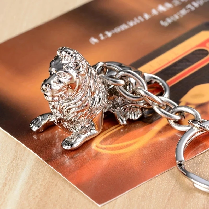 3D lion porte-clés pour hommes porte-clés animal porte-clés porte-clés de haute qualité portachiavi chaveiro llaveros hombre sac charme