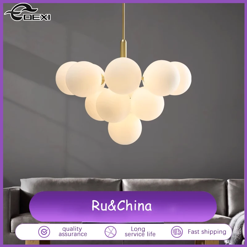 

Nordic Minimalist Living Room Bedroom Dining Room Master Level Chandelier High-end Grand Villa Branched Crystal LED Light