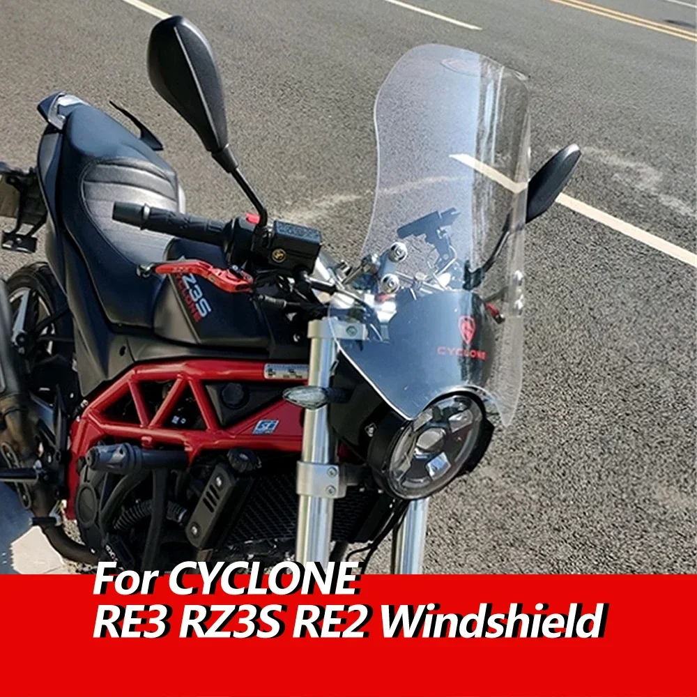 

RE3 Windshield RE3 ZS400 21 SR400 Front Windshield For CYCLONE RE3 RZ3S RE2 Retro Modified Windshield Accessories