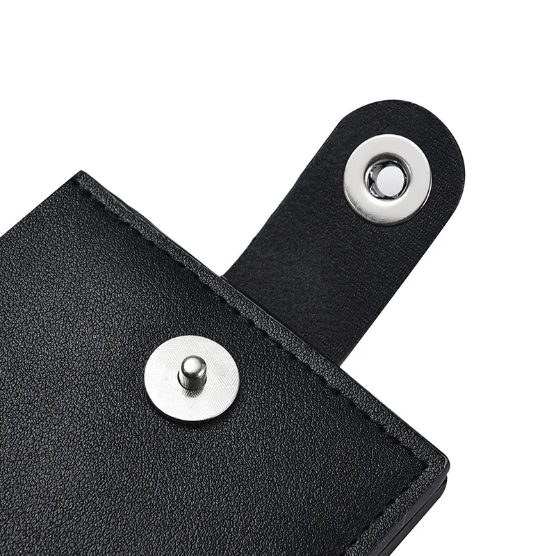 Men`s Wallet Soft Leather Buckle Short Wallet Credit Card Holder Coin Purse For Man Money Clip Small Bag