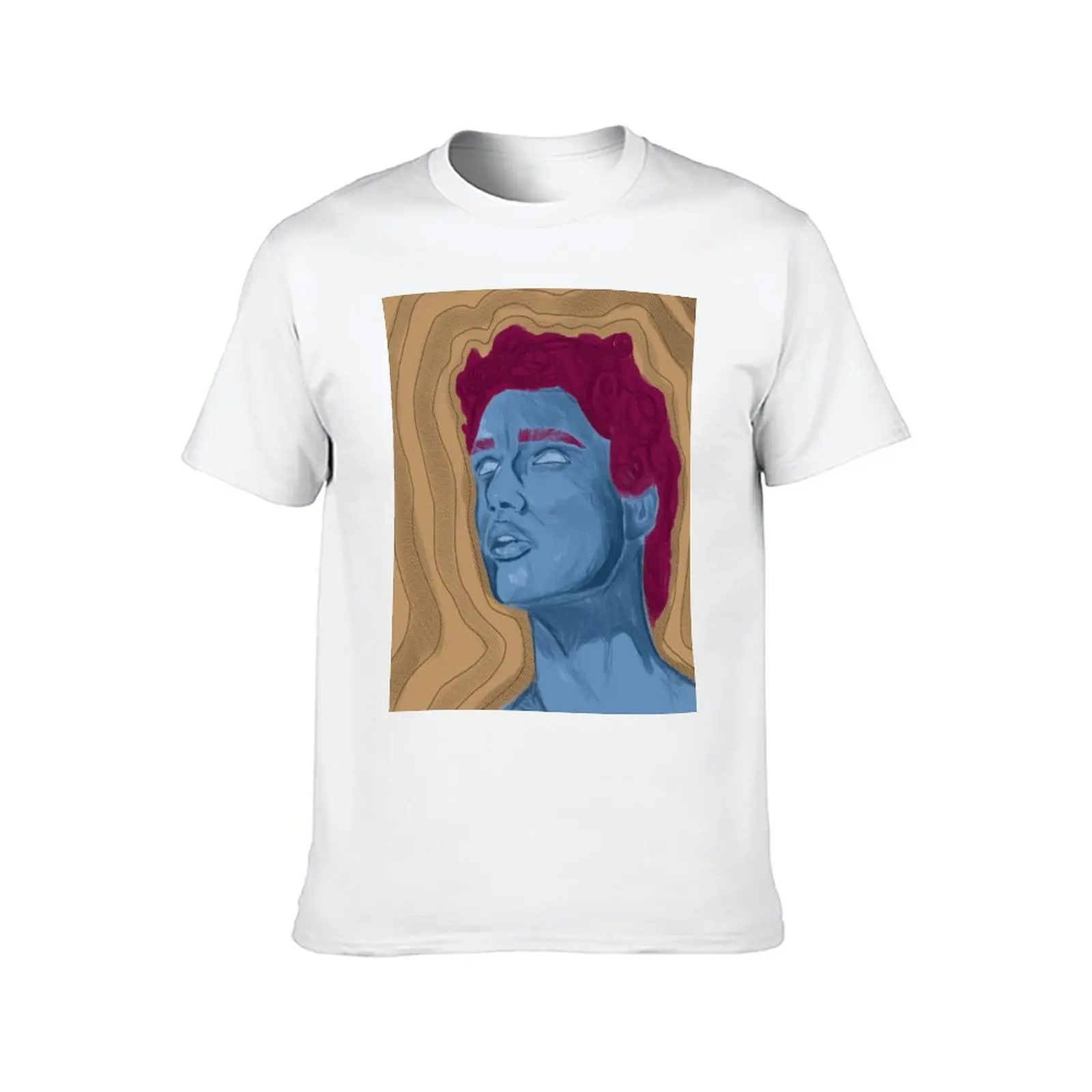 Camiseta esculpida masculina camiseta algodão 100% algodão pacote camiseta