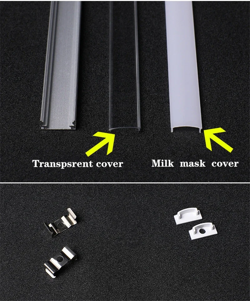 LED hard light DC12V 50CM 20 Inch LED Strip SMD5730 36LEDs U/V-shape Flat LED aluminum channel Rigid Strip For Indoor Lighting