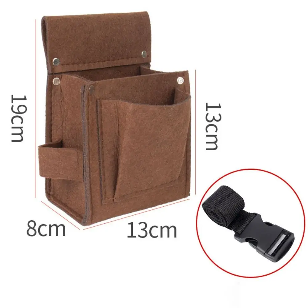 

Chemical Fabric Belt Tool Kit Wear-resistant Large Capacity Tool Waist Bag Brown Rivet Reinforcement Carpenter's Nail Bag