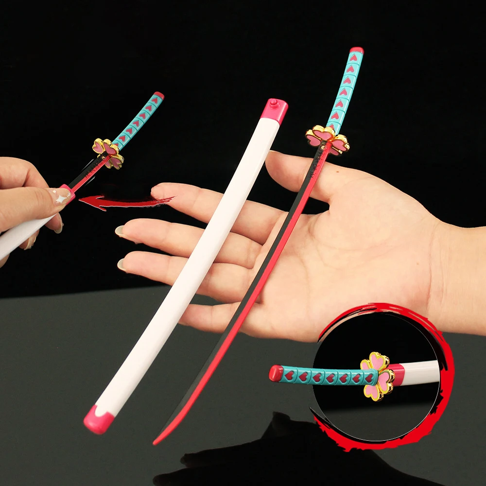 Demon Alloy Katana Toys Slayer 26cm / 10.23inches Samurai Sword Replica with Sheath & Eject Button, Collectible Gift Decor