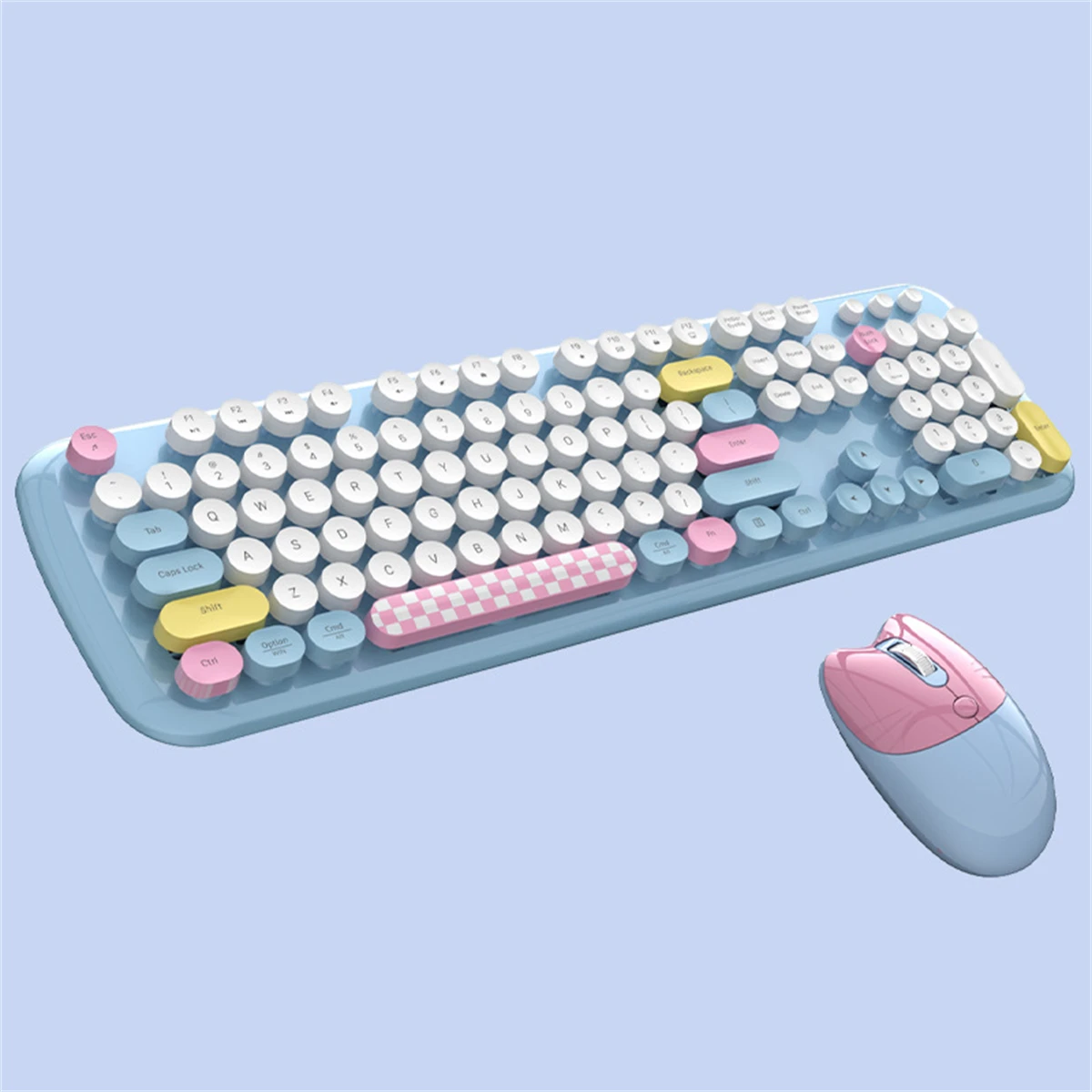 Mofii Wireless Keyboard Mouse Set | Cute Aesthetic | Colorful Design | For Women | Office & Home Use