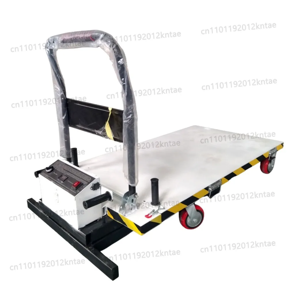 Electric adjustable trolley, truck loading and unloading, small hydraulic adjustable, portable transport flatbed truck