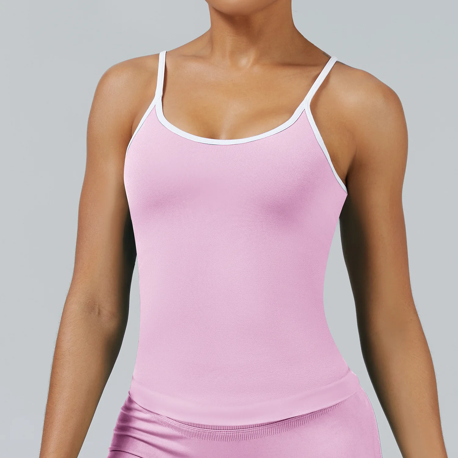 Ignite Cami Top For Women Sports Crop Top With Pads Backless Yoga Vest Underwear Fitness Top Workout Clothes Seamless Gym Shirts