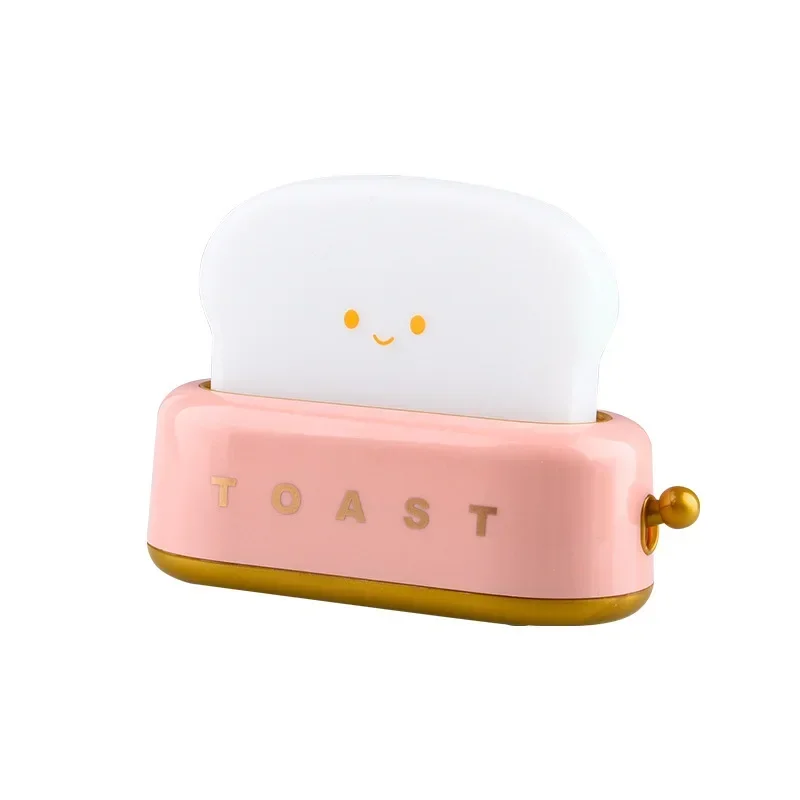 Bread Toast Light Toaster Nightlight Creative Rechargeable Led Lamp Bedroom For Birthday Gift