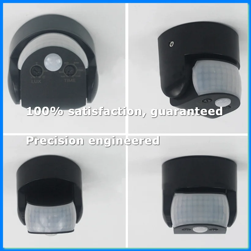 Waterproof Double Infrared Probe Motion Sensor IP65 AC 220V-240V PIR Motion Detector Automatic 120 °Black-A55K