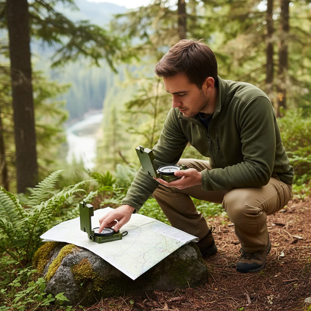 Taktische Überlebenskompass, Professionelle Metall-Sichtkompass, Leuchtend für Outdoor-Wandern, Klettern, Geologie-Erkundung