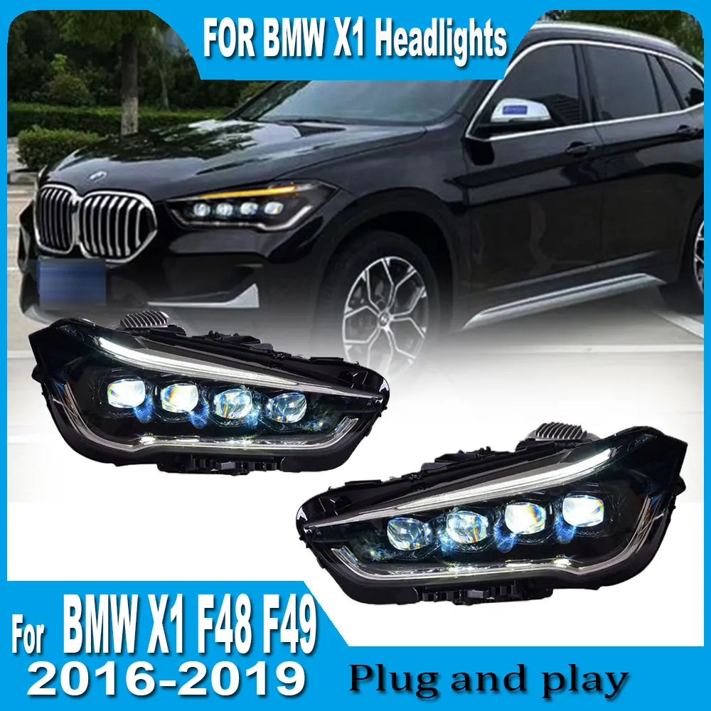 

Pair Car Styling Headlights for BMW X1 F48 F49 2016 2017 2019-2020 LED Headlight Head Lamp Led Projector Automotive Accessories