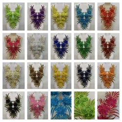 2024 High Quality Multi Color Lace Jabot Collar Embroidery Neckline DIY Clothes Sewing Lace Garment Accessories For Bridal Dress