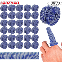 30Pcs Cotton Finger Cots Breathable Elastic Reusable Tubular Fingers Covers Non Slip Finger Bandage Durable for Workout Sports