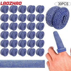 30Pcs Cotton Finger Cots Breathable Elastic Reusable Tubular Fingers Covers Non Slip Finger Bandage Durable for Workout Sports