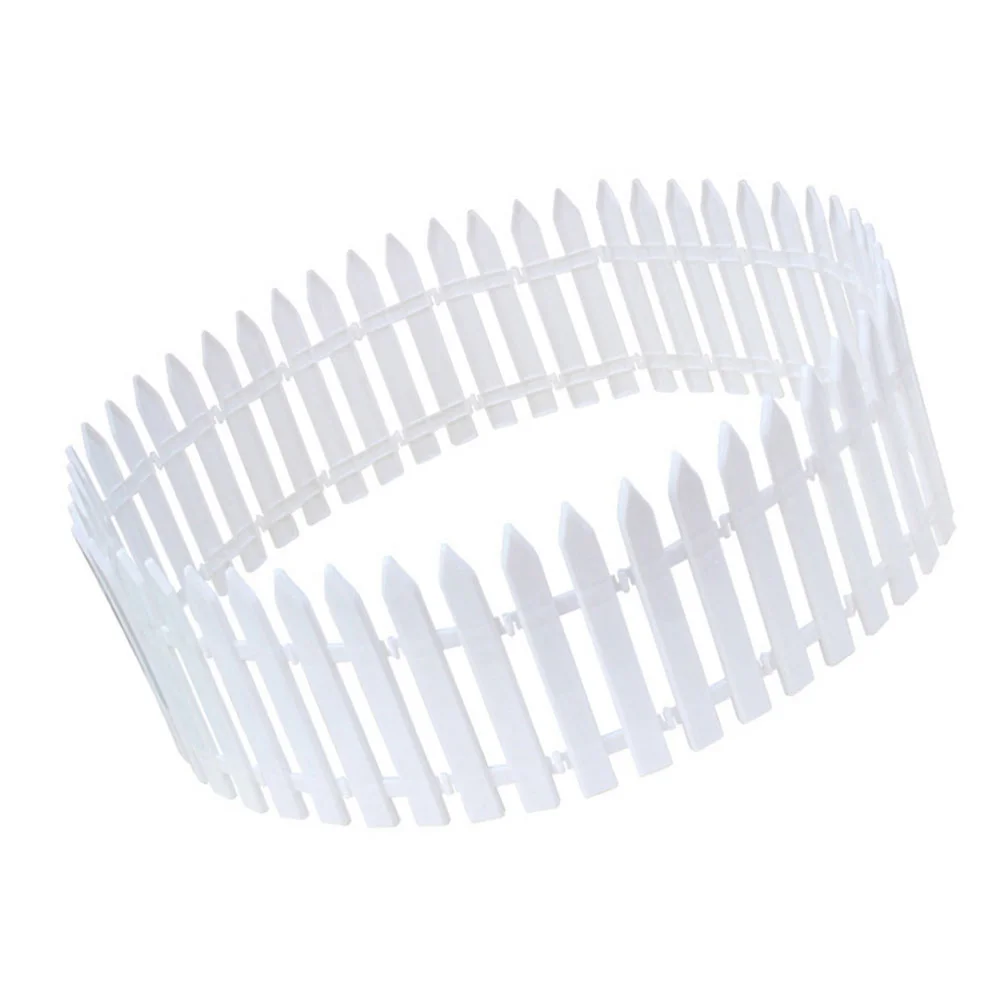Decoraciones para puerta de árbol de Navidad, valla de piquete blanca para exteriores, decoración redonda para compras