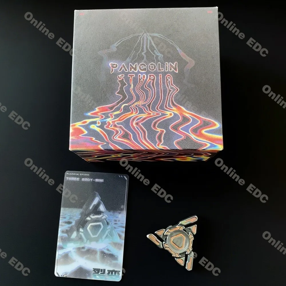 Jouets EDC d'occasion Pangolin Studio EDC Trisome Mini Zirconium cuivre Fidget Spinner jouets d'anxiété jouets Fidget pour adultes