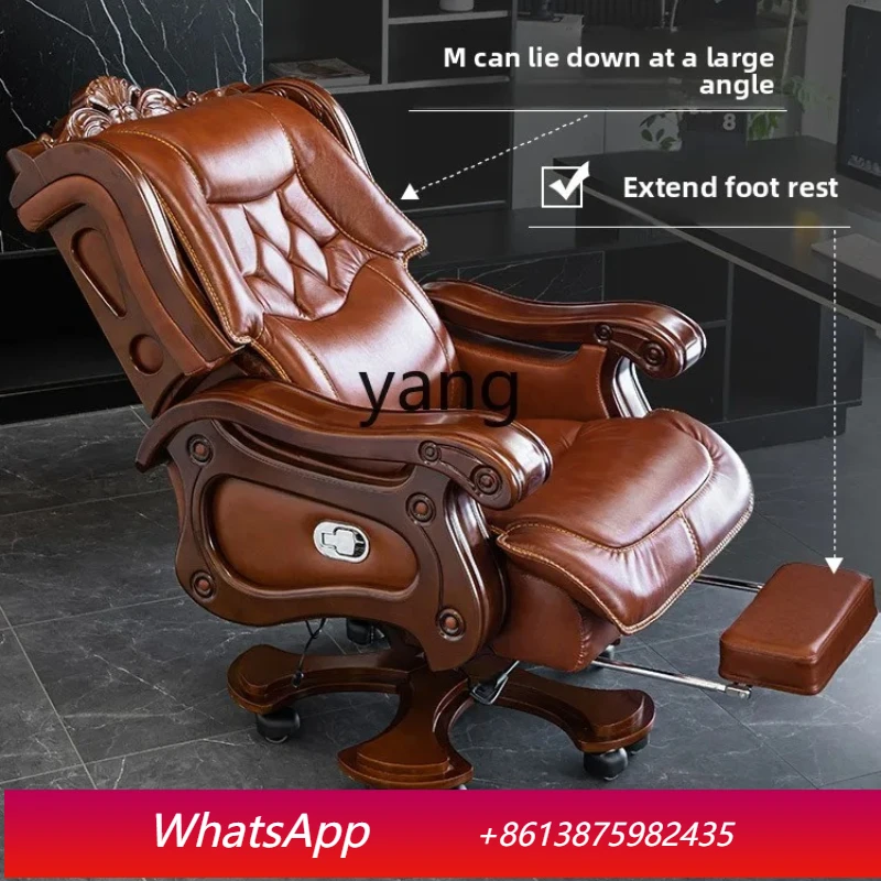 

Роскошное офисное кресло LTT с электроприводом, кожаное, для дома и офиса, с откидной спинкой