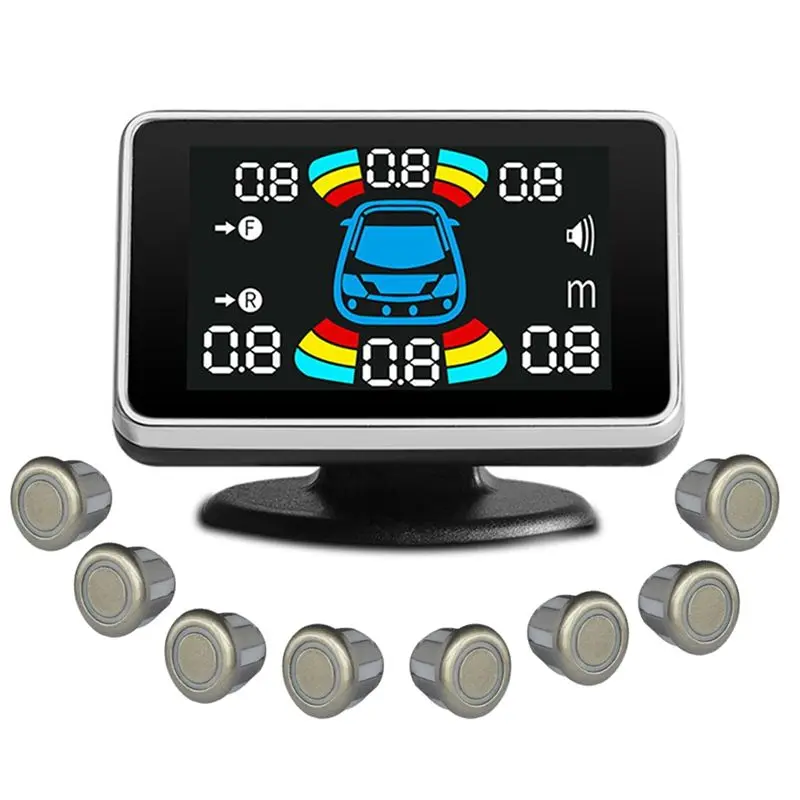 Leading-8 Parking Sensor Parktronic Car Automobile Reversing Radar Electronics Rear Auto Detector Backing Assistance Buzzer