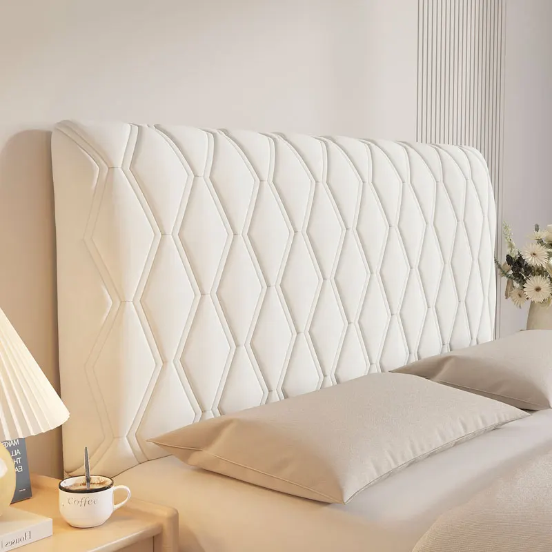 Luxuriöse Bett-Kopfbedeckung aus weichem, dickem Samt, All-Inclusive-Staubschutz für einfarbige Nachttisch- und Bettrücken