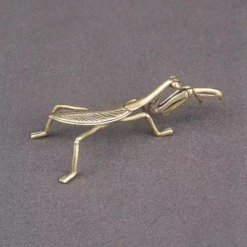 

LittleFairy/brass Mantis Desktop Decorative Metal Animal Statue Home Decoration Insect Mini Ornaments Toys Decoration Craft Gift