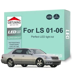 23Pcs Cars Accessories For Lexus LS LS430 2001 2002 2003 2004 2005 2006 Canbus Dome License Plate LED Interior Light Bulb Tools