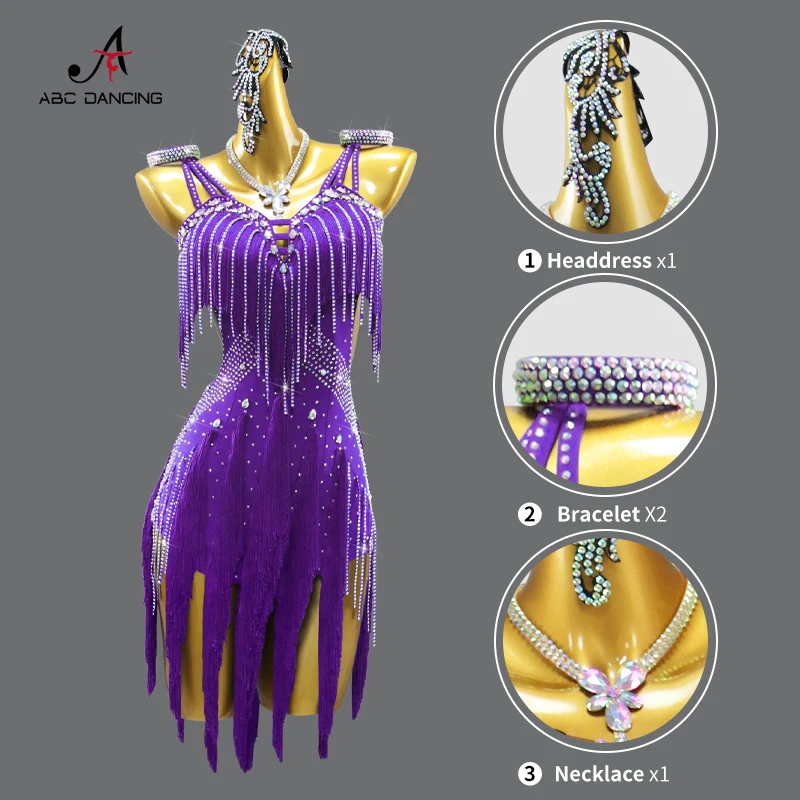 بدلة رقص لاتينية جديدة فستان نسائي للحفلات الراقصة ملابس للبالغين للفتيات 2025 تنورة ممارسة أطقم ملابس الرقص المنافسة