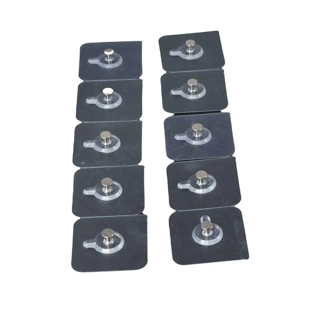 10 viti da parete in plastica, chiodi appesi, adesivo trasparente senza cuciture, gancio da parete, punzonatura, montaggio a parete, adesivi non traccia