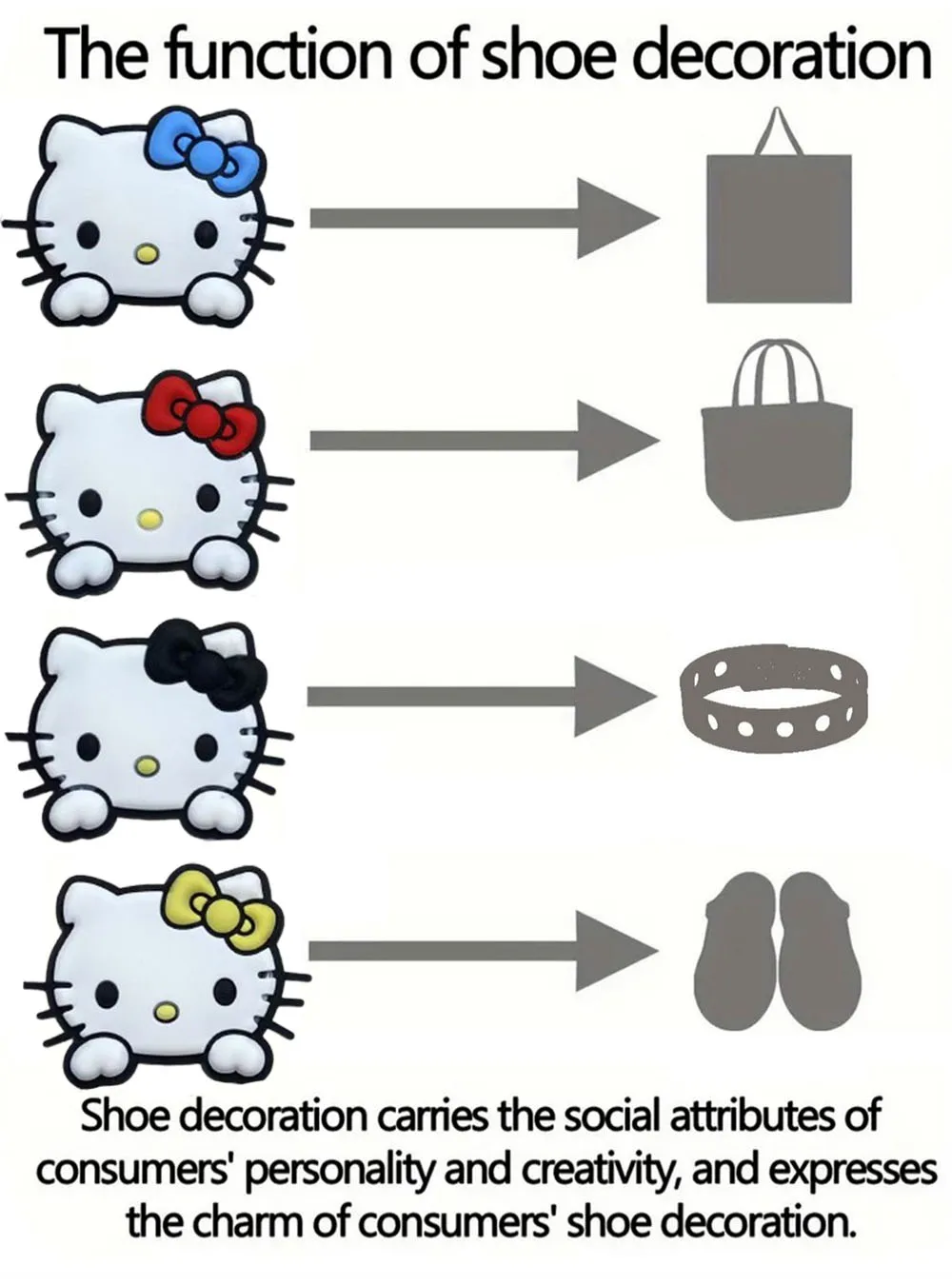 6/9PCS Mesuca Big Head HelloKitty Shoe Charm Mix Wholesale PVC Clog wristband Decor Buckle Detachable DIY Waterproof Party Gift