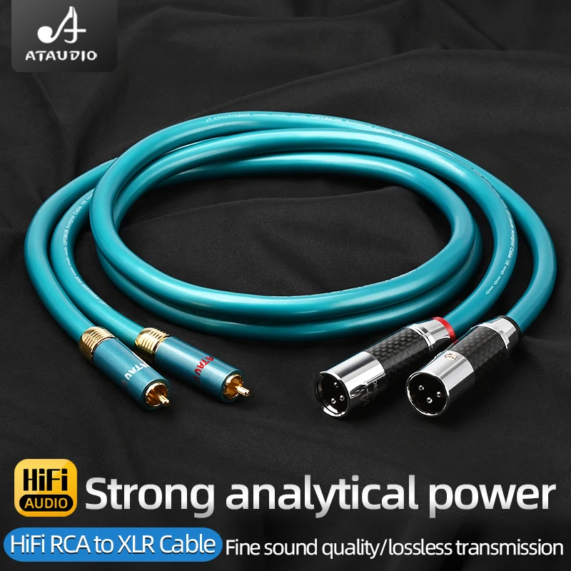 Hifi RCA to XLR Cable Hi-End 8N OCC 2xlr Female to 2rca Male Audio Cable