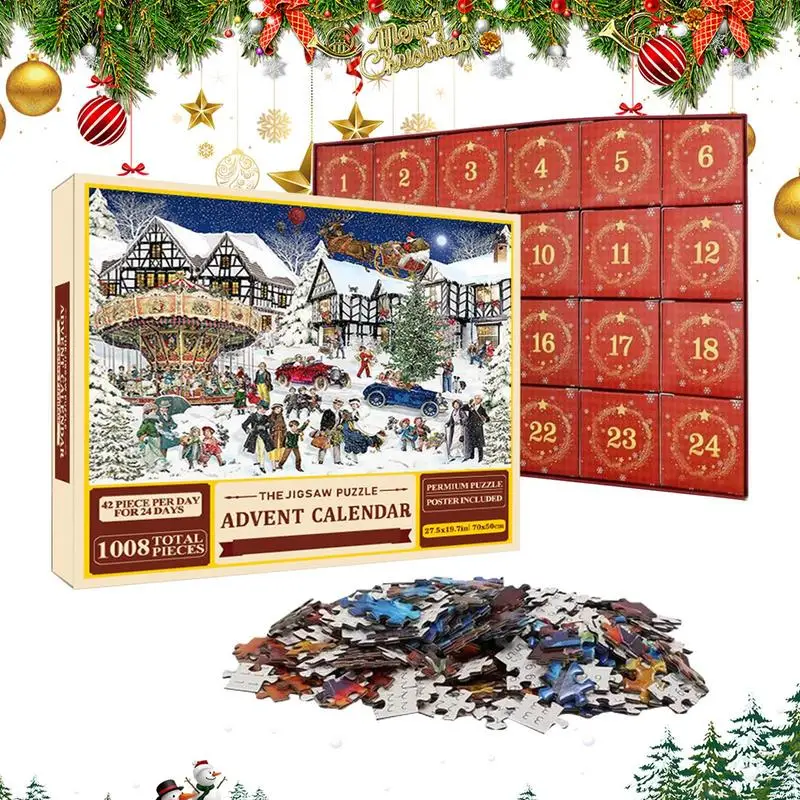 Puzzle Advent Calendar 2024 Versatile Kids Advent Calendar Christmas Advent Calendar Puzzle Novel Holiday Puzzles Christmas