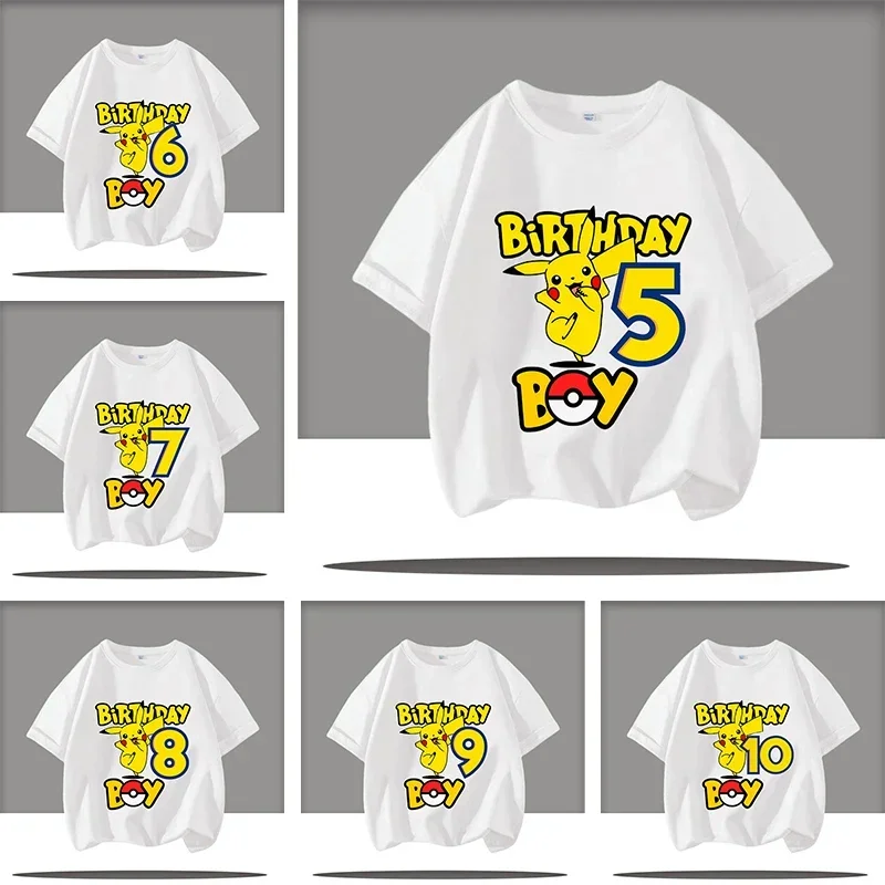 

boys' sports shirt, girls' casual top, summer T-shirt 3-12 years old Kaoshi children's round-neck short-sleeved cartoon-printed