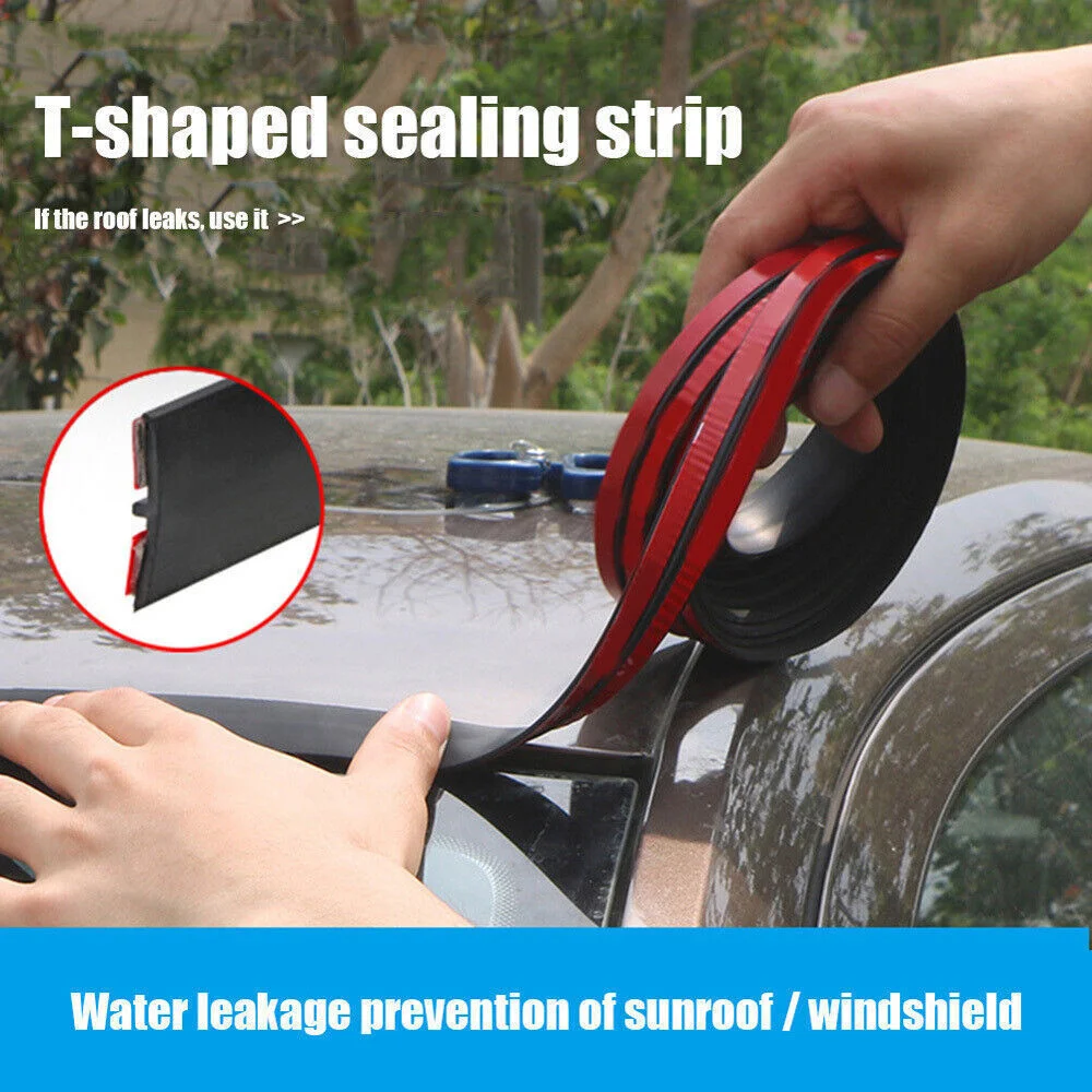 Car Rubber Seal Strips Auto Seal Protector Sticker Window Edge Windshield Roof Rubber Sealing Strip Noise Insulation Universal