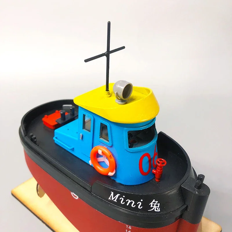 RC Mini3 نوع قارب النار البلاستيك Q نسخة قارب نموذج يمكن أن يكون الكهربائية والتحكم عن بعد زخرفة لعبة مجسمة هدية جمع #3