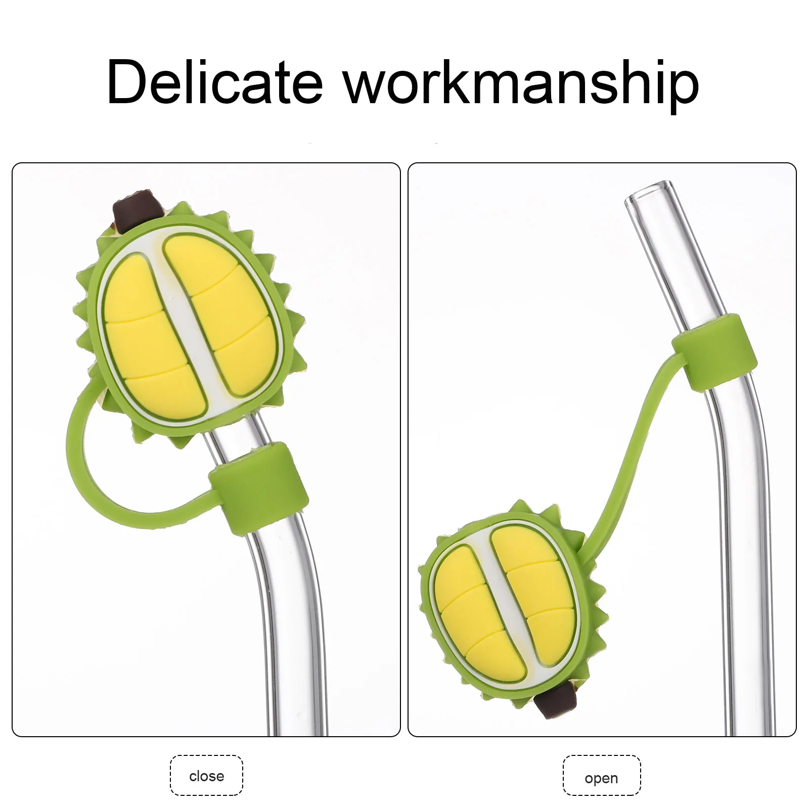 

18Pcs Drinking Straw Cover Caps Silicone Food Grade Material Dishwasher Safe Portable for Travel Camping Reusable Design