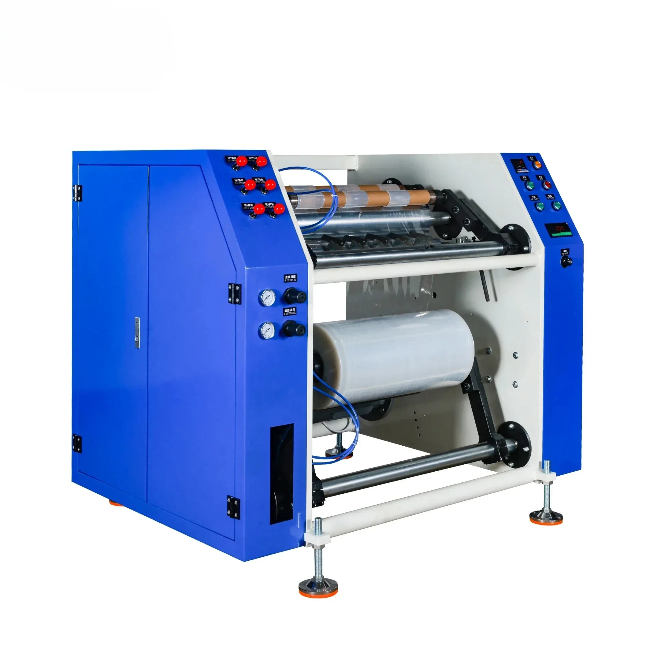 CE Standard Coreless Rewinding Slitting Machine For Stretch Film China Rewinding Machine