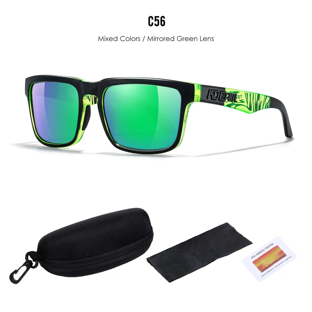 2025 Kdeam Polarisierte Sonnenbrille für Herren und Damen, Modische Unisex-Marke, Trendige Outdoor-Brille für Paare mit Roten Spiegelgläsern