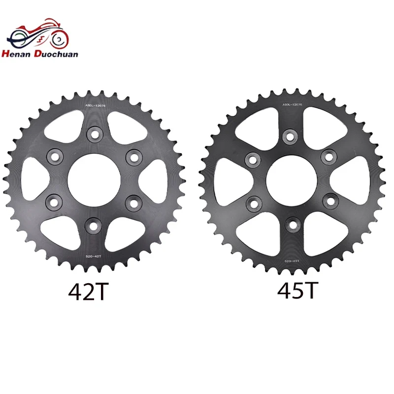 Motorcycle 520 42T 45T Rear Sprocket Steel For KT/M Du/ke 125 200 390 RC390 Adventure Husqvarna Svartpilen Vitpilen 401 2020-202