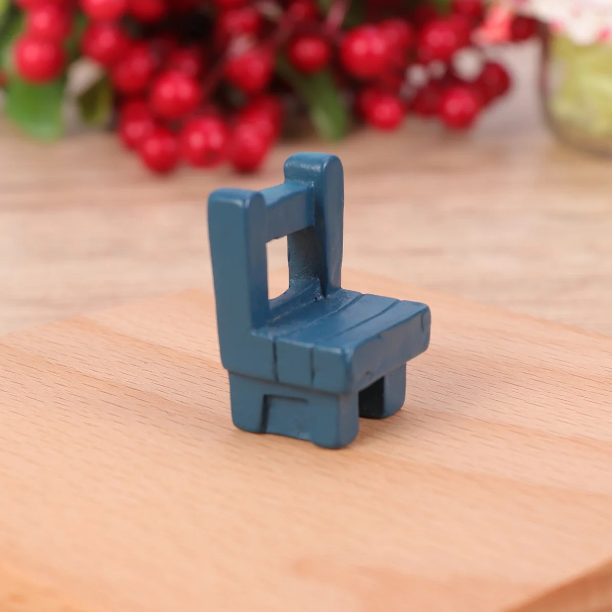 

Resin Small Stool Mini Chair Solid Color Creative Durable Landscape Accessory Plant Decor for Succulent Bonsai Micro Garden