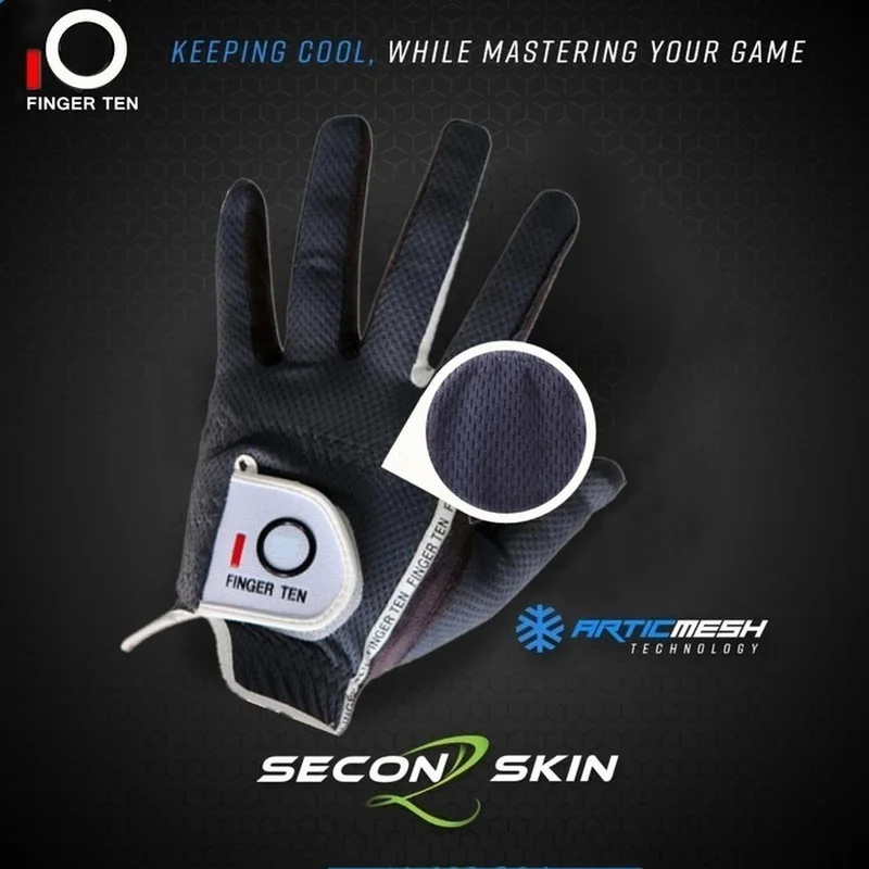 New Comfortable Soft Mens Golf Gloves 2 Pcs or 1 Pair Left Right Hand  Flexible Rain Hot Wet All Weathe Grip Drop Shpping