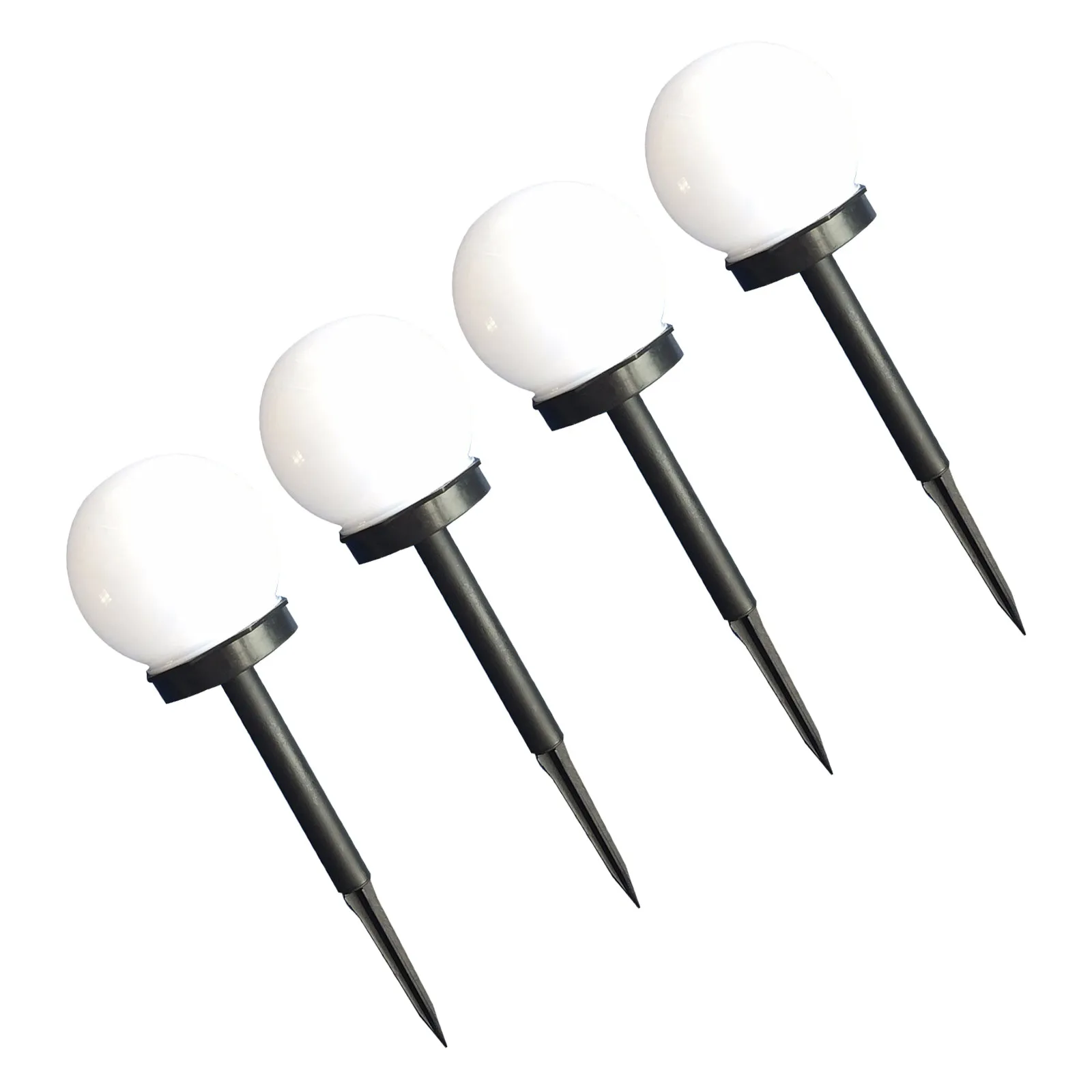 4 Pcs Ground Light Outdoor up Globe Solar Ball Lights Patio Spheres Powered Lawn Landscape Lamp