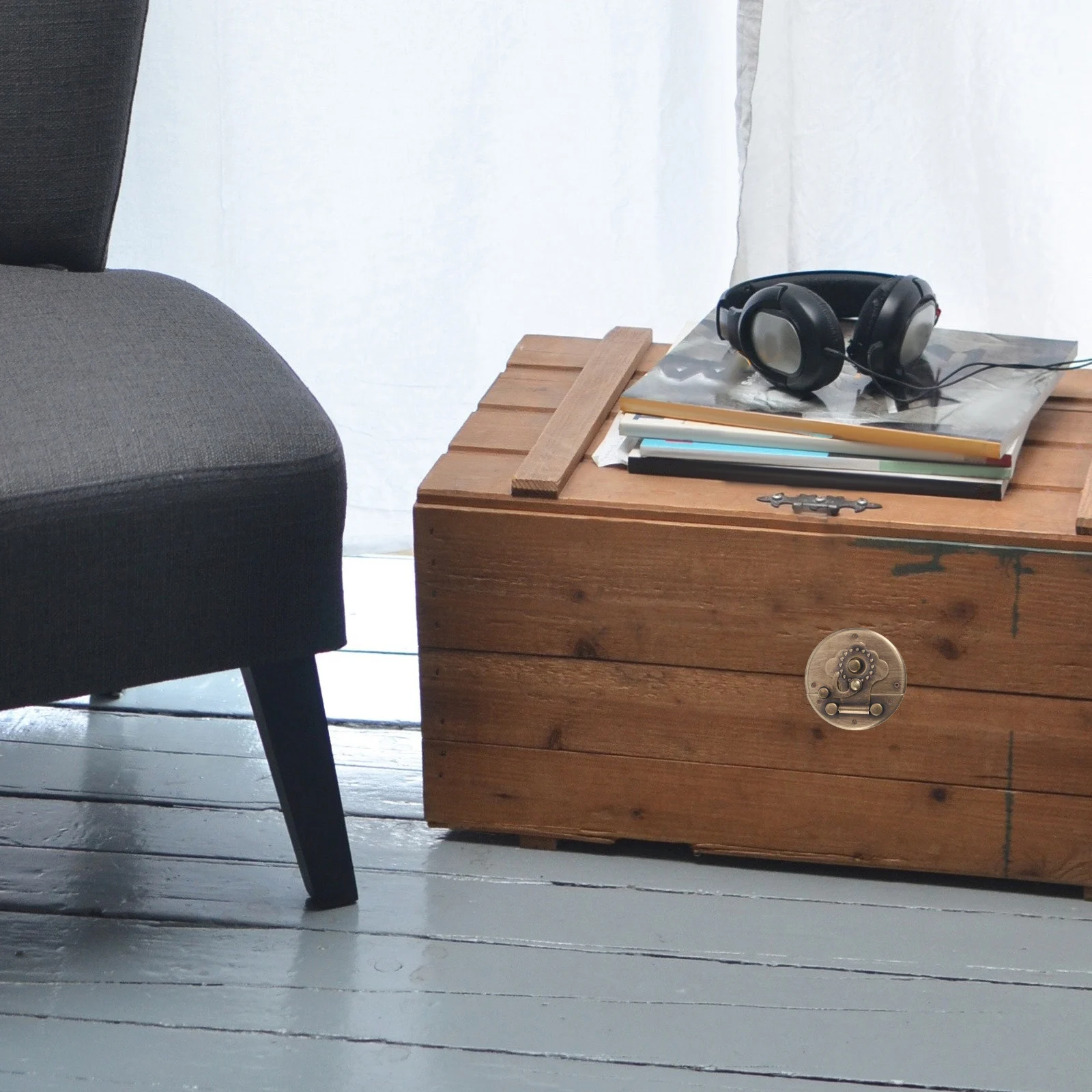 

Vintage Copper Jewelry Imitation Box Buckle Decorative Case Heavy Duty Wooden Box Jewelry Case Buckle Hardware