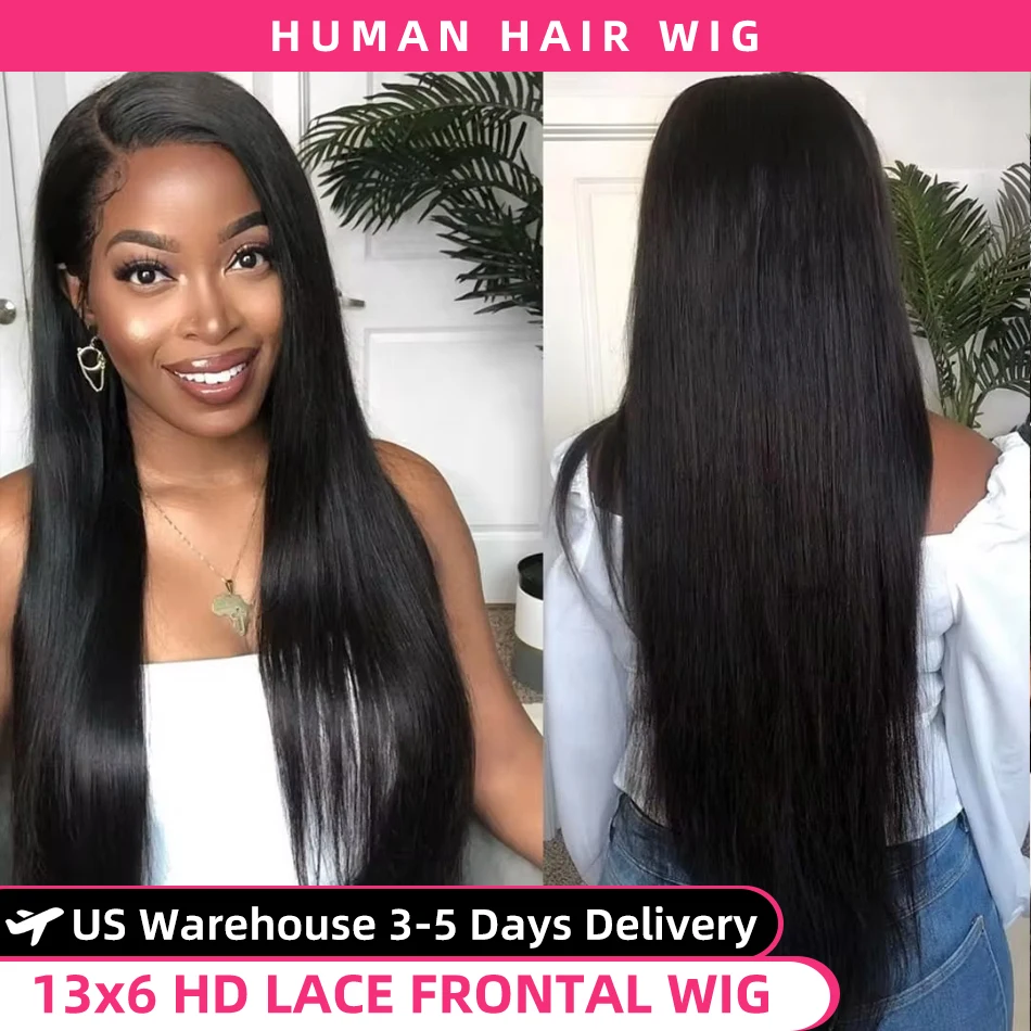 30 40 Inch Bone Straight Human Hair Wigs For Women Brazilian Hair 180% 13x4 360 Hd Lace Frontal Wig 13x6 Straight Lace Front Wig