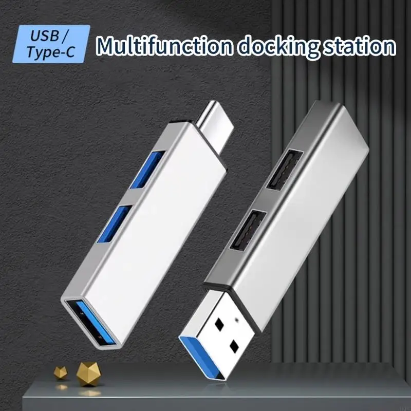 USB 3.0 3 포트 USB 허브 2.0 멀티 타입-C 울트라 슬림 분배기 허브 전원 어댑터 다중 확장기 USB 3.0 2.0 허브 PC Xiaomi