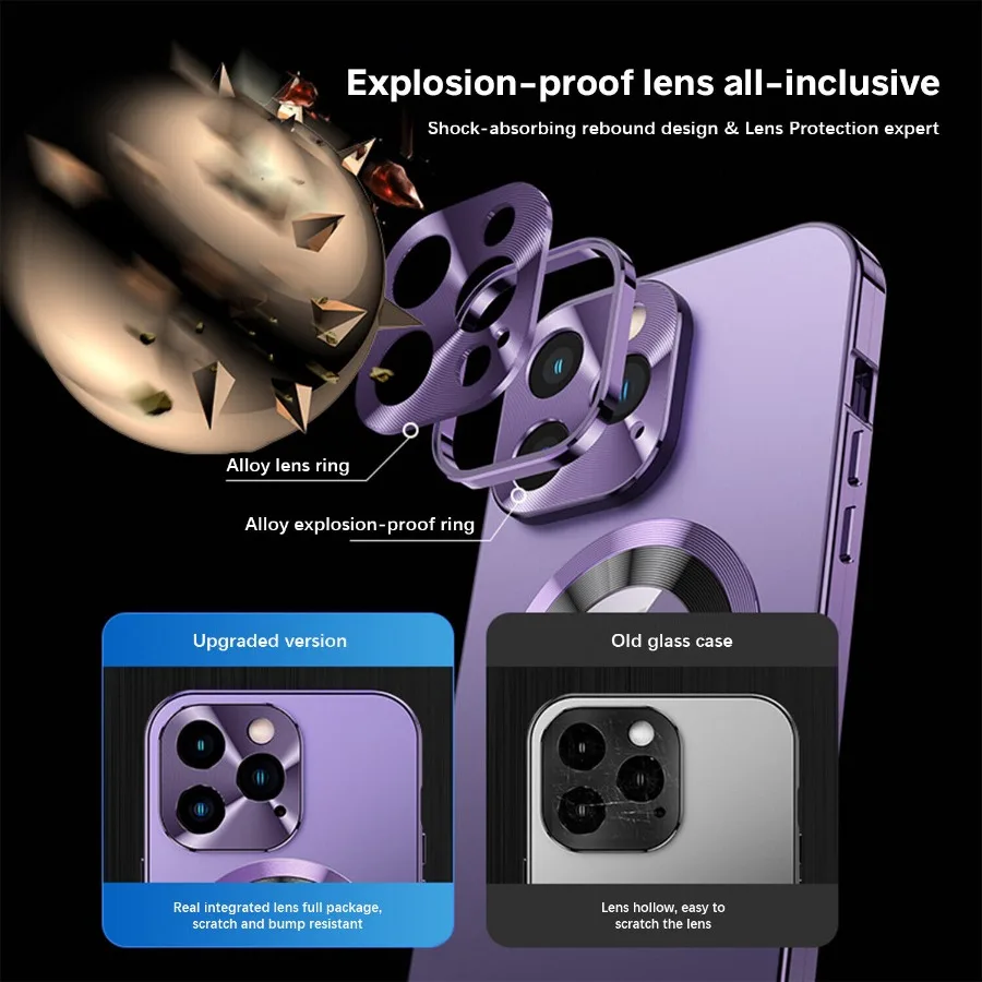 Dla iPhone 18 17 16 15 14 13 Pro Max Pełna Aluminiowa Metalowa Magnetyczna Obudowa Dwustronna Ochrona Odporna na Wstrząsy Pokrowiec Ochronny na Ekran — zdjęcie produktu 5