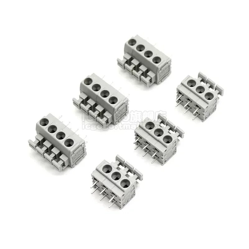 10Pcs Kf235-3.81mm Spring Push Type Terminal Block 2p 3p 4p 5p 6p 8p Screw Free PCB Terminal Block 3.81mm pitch