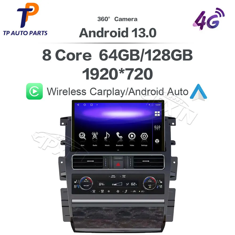 

13.1 Inch Car Radio For Nissan Patrol Y62 2010-2024 Car GPS Navigation Multimedia Player Auto Stereo Android 13 Carplay Unit DSP