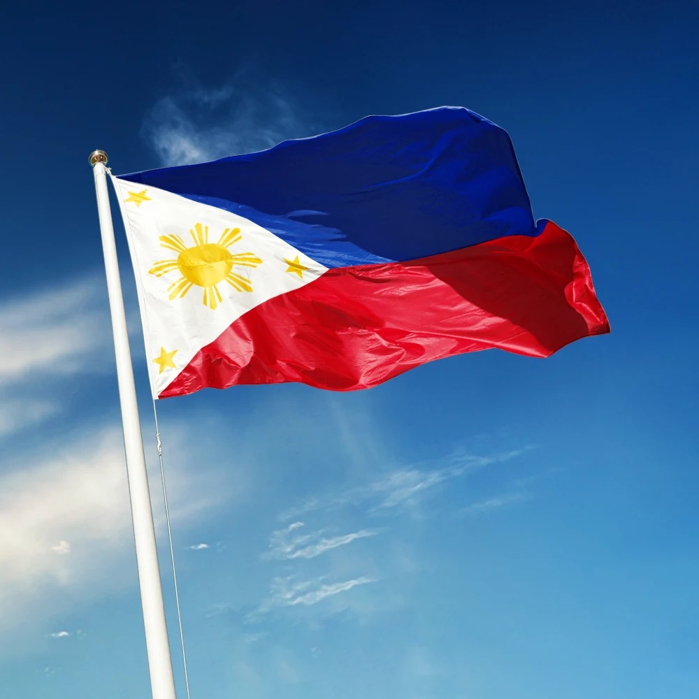 3x5 Ft Philippines Flag Vivid Color and Fade proof Pilipinas Flags Polyester with Brass Grommets 3 X 5 Ft