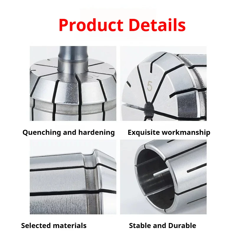 OZ8A EOC8A Collet DIN6388A High Precision Spring Collet for Kress 1050 FME-1 CNC Milling Motor 65Mn HRC44-48