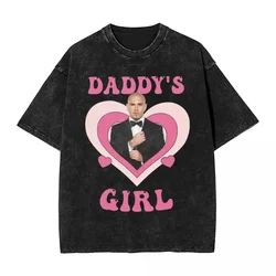 Daddys Girl Pitbull Mr Worldwide Washed T Shirt Streetwear Hip Hop Vintage T-Shirt Tee Shirt for Men Women 100% Cotton Printed